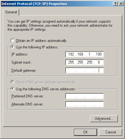 Задание статического IP-адреса