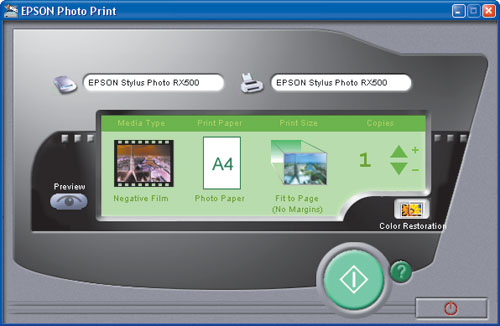 Утилита EPSON Photo Print позволяет буквально за несколько нажатий кнопки мыши получить отпечатки с любых оригиналов: фотографий, слайдов, негативов и т.д.