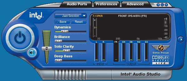 Рис. 4. Утилита Intel Audio Studio