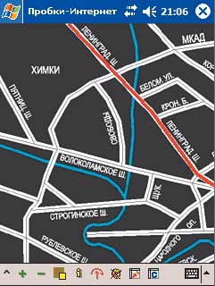Карта Москвы. Пробки на дорогах в режиме реального времени