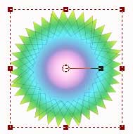 Рис. 28. Результат серии поворотов предварительно созданных дубликатов векторной области