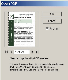Рис. 11. Открытие многостраничного PDF-документа