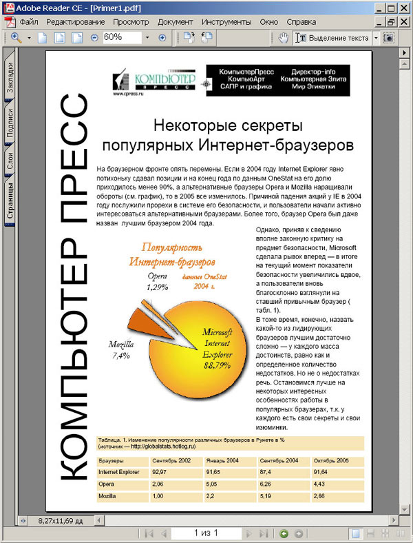 Рис. 16. PDF-файл, созданный в программе Adobe Reader