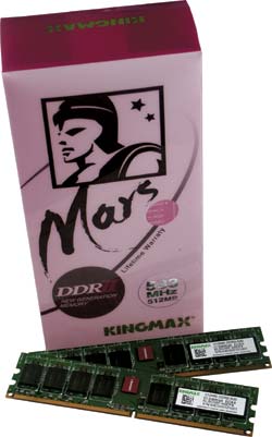 Модули памяти DDR2 SDRAM KLBC28F-A8EP4 серии Mars от компании Kingmax