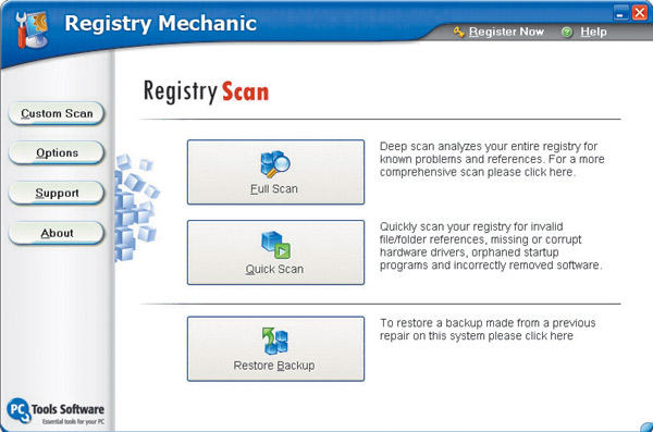 Рис. 12. Интерфейс программы Registry Mechanic