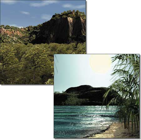 Примеры ландшафтов, созданных в VistaPro