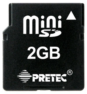 miniSD емкостью 2 Гбайт