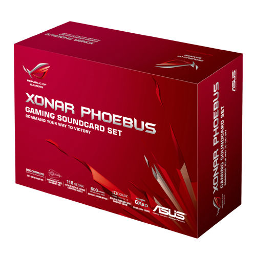 Коробка Xonar Phoebus оформлена в фирменном стиле серии ROG