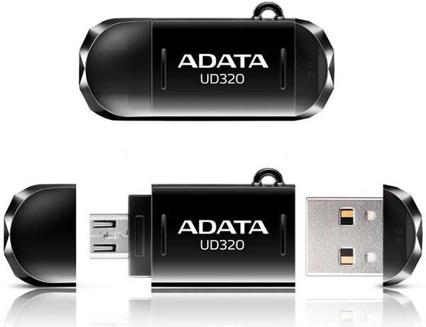 USB-флэшку Durable UD320 можно подключать как к полноразмерному порту USB, так и к microUSB