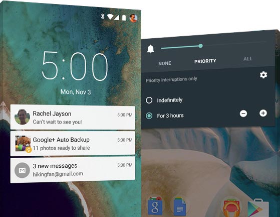 Android 5.0 screen