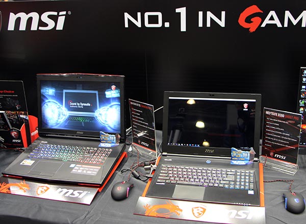 Игровые ноутбуки на стенде MSI