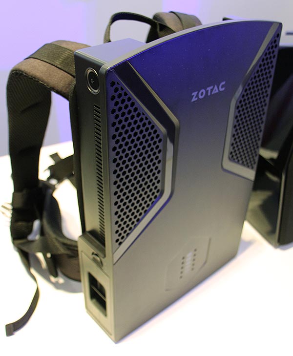 ПК Zotac VR GO, выполненный в виде рюкзака