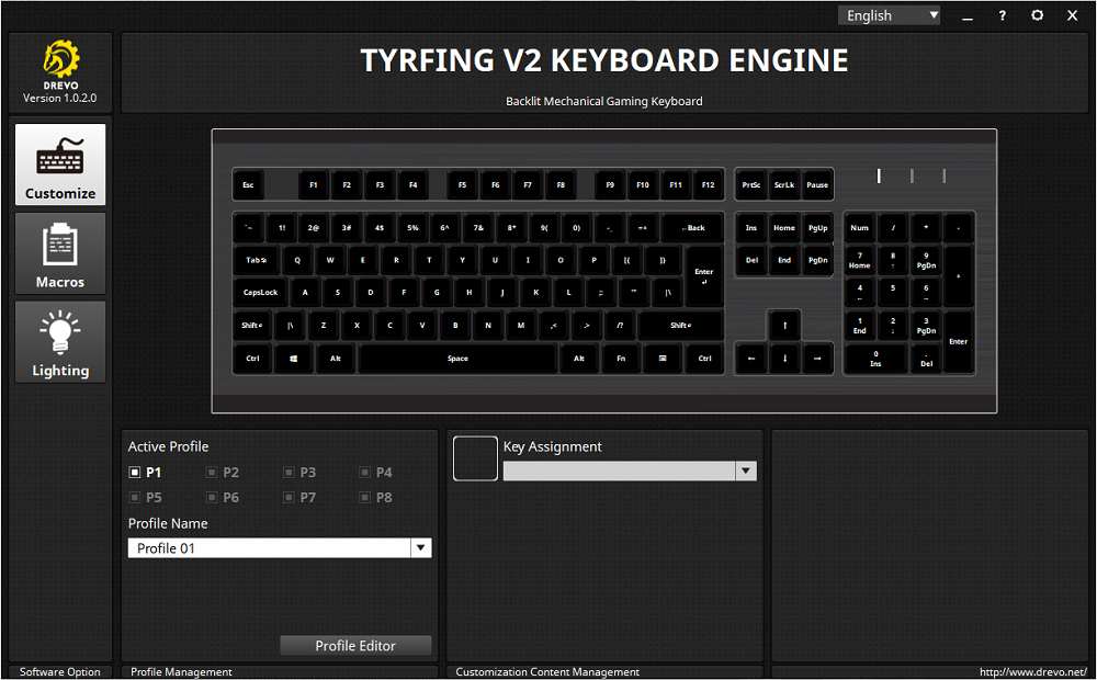 Укороченная механическая клавиатура Drevo Tyrfing V2