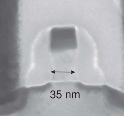 Рис. 8. Фотография транзистора, выполненного по 65-нанометровому технологическому процессу