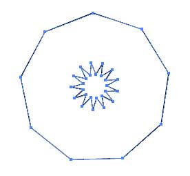 Рис. 24. Исходное изображение в виде вложенных многоугольника и звезды