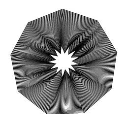 Рис. 25. Внешний вид сложных узоров, полученных на основе многоугольника и звезды