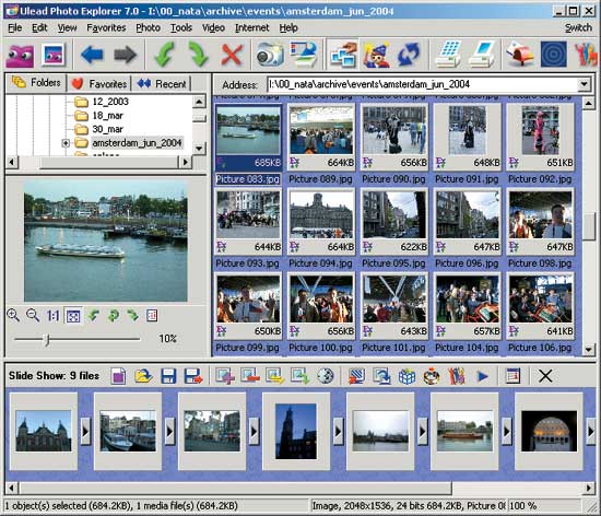 Рис. 1. Ulead Photo Explorer Pro 7.0