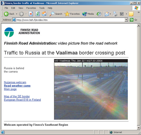 Ситуацию на российско-финской границе можно узнать заранее — наличие очередей покажет Web-камера