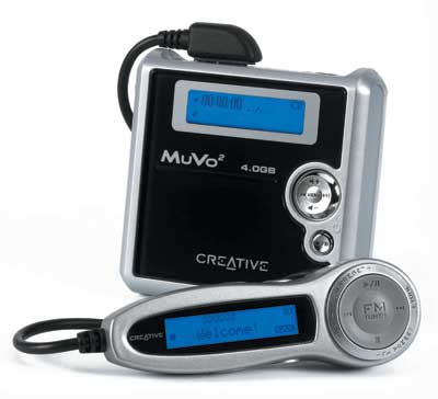 Плеер Creative MuVo2 на базе однодюймового жесткого диска емкостью 4 Гбайт