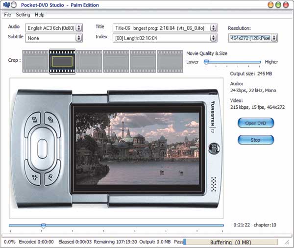 Pocket-DVD Studio для Palm OS
