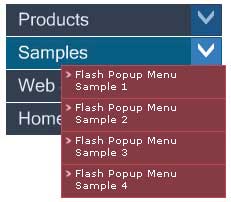 Рис. 13. Пример меню, созданного в Flash Popup Menu Wizard 1.0