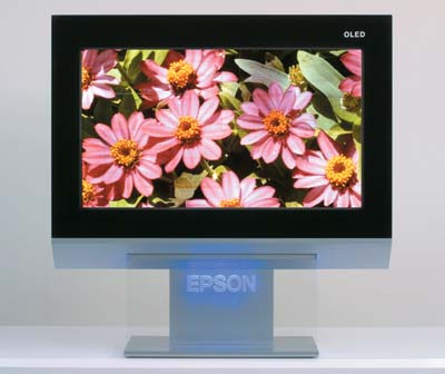 Самый большой в мире прототип OLED-дисплея: экран размером 40” по диагонали, разрешение 1280Ѕ768 пикселов (фото Seiko EPSON)