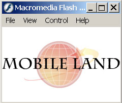 Рис. 22. Проигрывание SWF-файла в Macromedia Flash Player