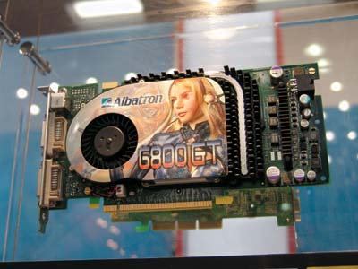 Видеокарта компании Albatron с графическим процессором NVIDIA GeForce 6800GT,