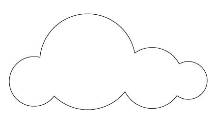 Рис. 9. Изображение после объединения окружностей в форму создаваемого облака