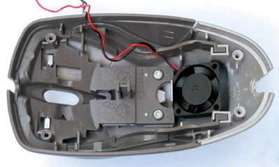 Рис. 21. Для мыши, показанной на рис. 3, единственным вариантом размещения вентилятора является крепление 