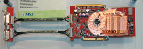 Видеокарта MSI RX800 с двумя интерфейсами