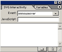 Рис. 41. Исходный вид палитры SVG Interactivity