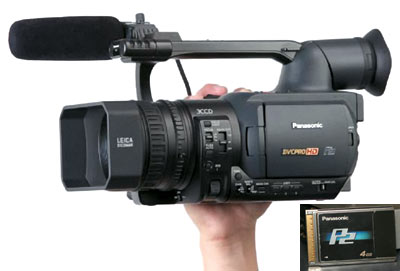 Новый мультиформатный камкордер AG-HVX200 может записывать HD-видео на специальные карты P2