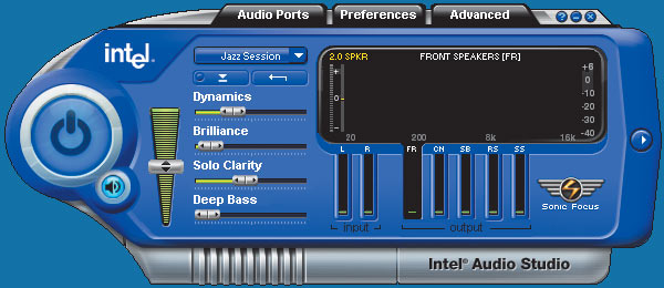 Рис. 11. Утилита Intel Audio Studio