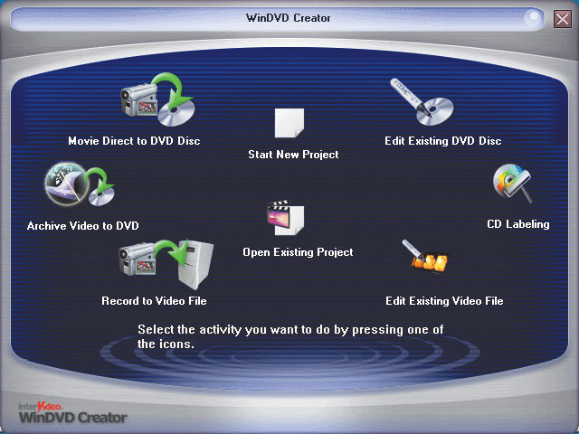 Рис. 20. Утилита InterVideo WinDVD Creator 2.5 из пакета InterVideo MediaOne Silver