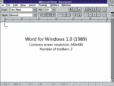 Microsoft Word for Windows 1.0