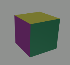 Рис. 45. Куб, текстурированный тонированными материалами