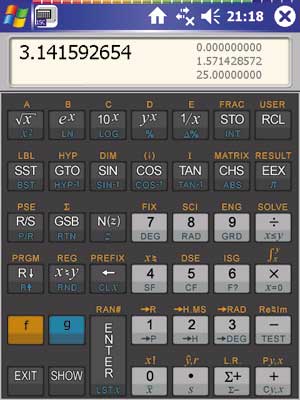 Рис. 13. Калькулятор HP-15C