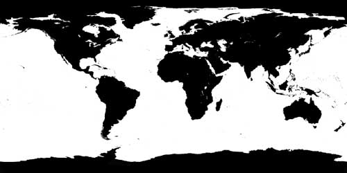 Рис. 48. Черно-белая карта земного шара для канала Specular 