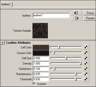Рис. 61. Настройка параметров текстуры Leather