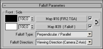 Рис. 32. Настройка параметров свитка Falloff Parameters