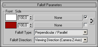 Рис. 37. Настройка параметров свитка Falloff Parameters