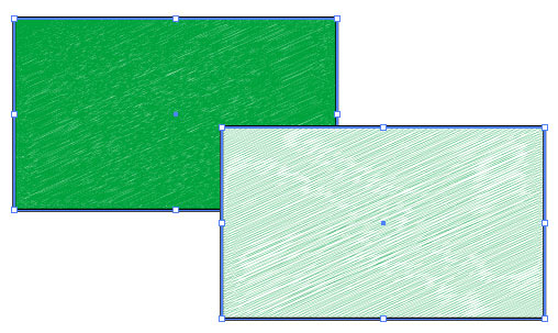 Рис. 10. Примеры объектов: слева значение Spacing равно 0,04, справа — 0,5 