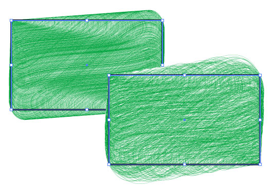 Рис. 9. Примеры объектов: слева значение Variatior для опции Curviness равно 1, справа — 50