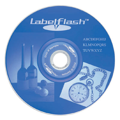 Изображение, нанесенное лазером записывающего привода на декоративную поверхность носителя LabelFlash