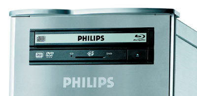 Записывающий привод Philips TripleWriter способен считывать и записывать носители CD, DVD и Blu-ray Disc