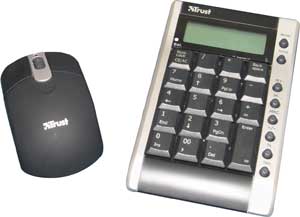 Беспроводные калькулятор и мышь Trust KP-4100p