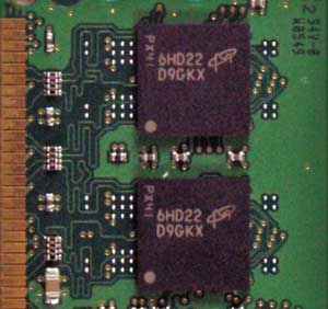 Микросхемы памяти модуля Kingston KHX8000D2K2/2G
