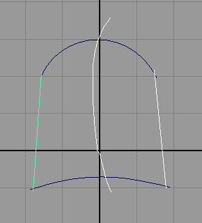 Рис. 71. Кривые для Birail-объекта — профильные кривые выделены