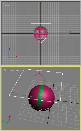 Рис. 53. Результат проецирования плоскости на шар посредством Conform-деформирования